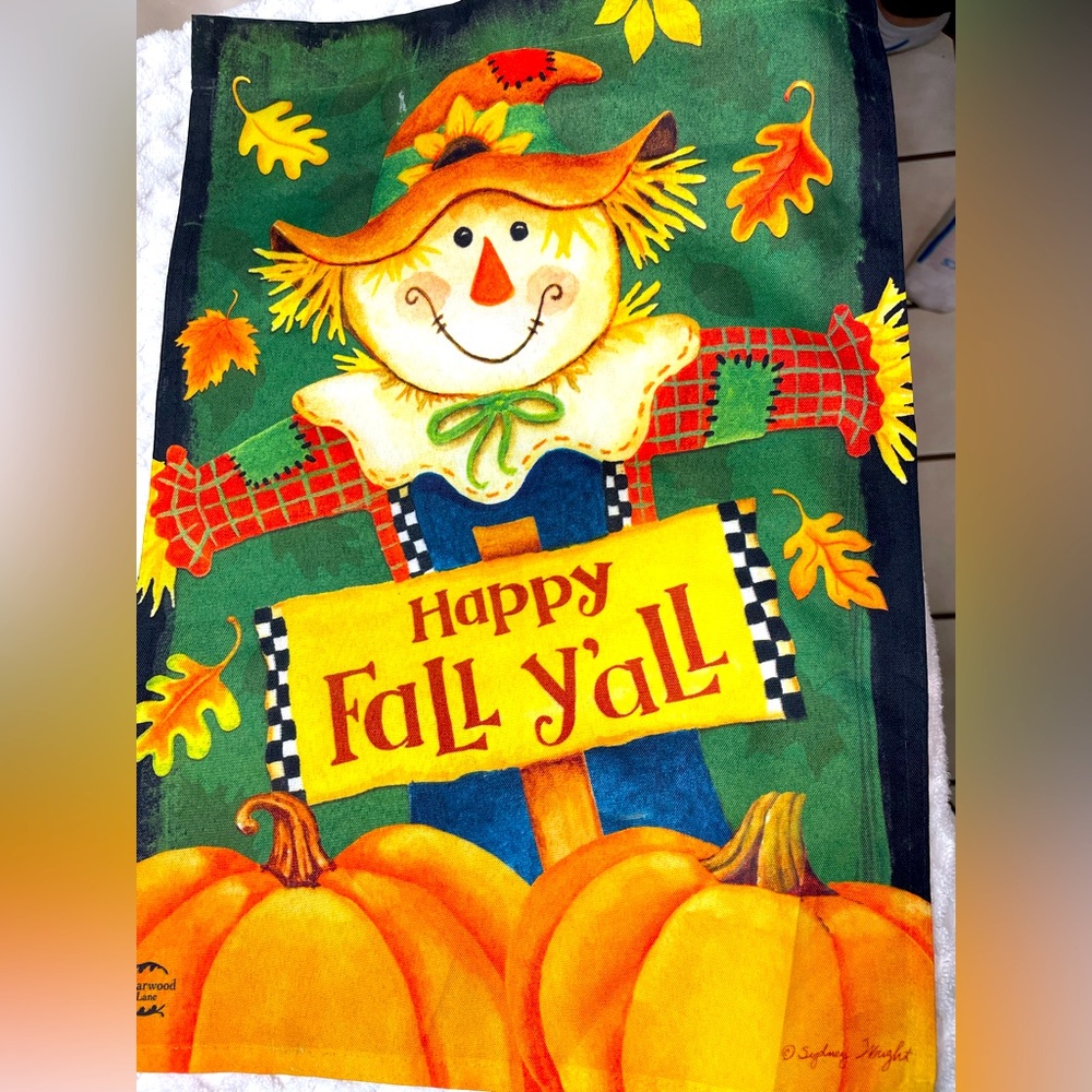 Small scarecrow garden flag